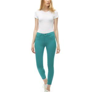 Women's Midrise Skinny Green-Coloured Rachel Yoga Jean